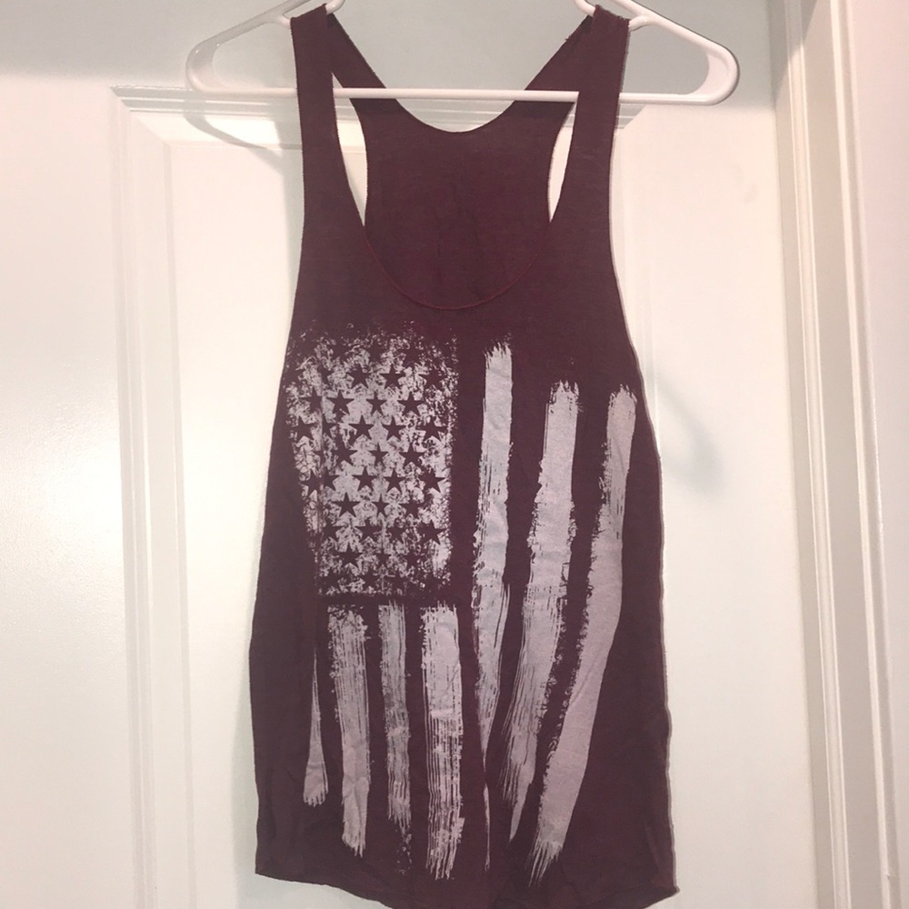 American apparel flag tank